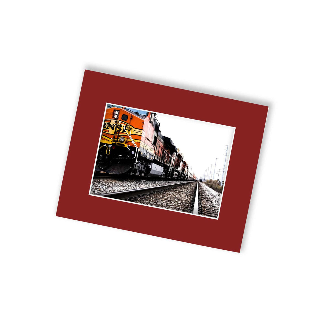 5 x 7 Stay On Track Print with 8 x 10 mat