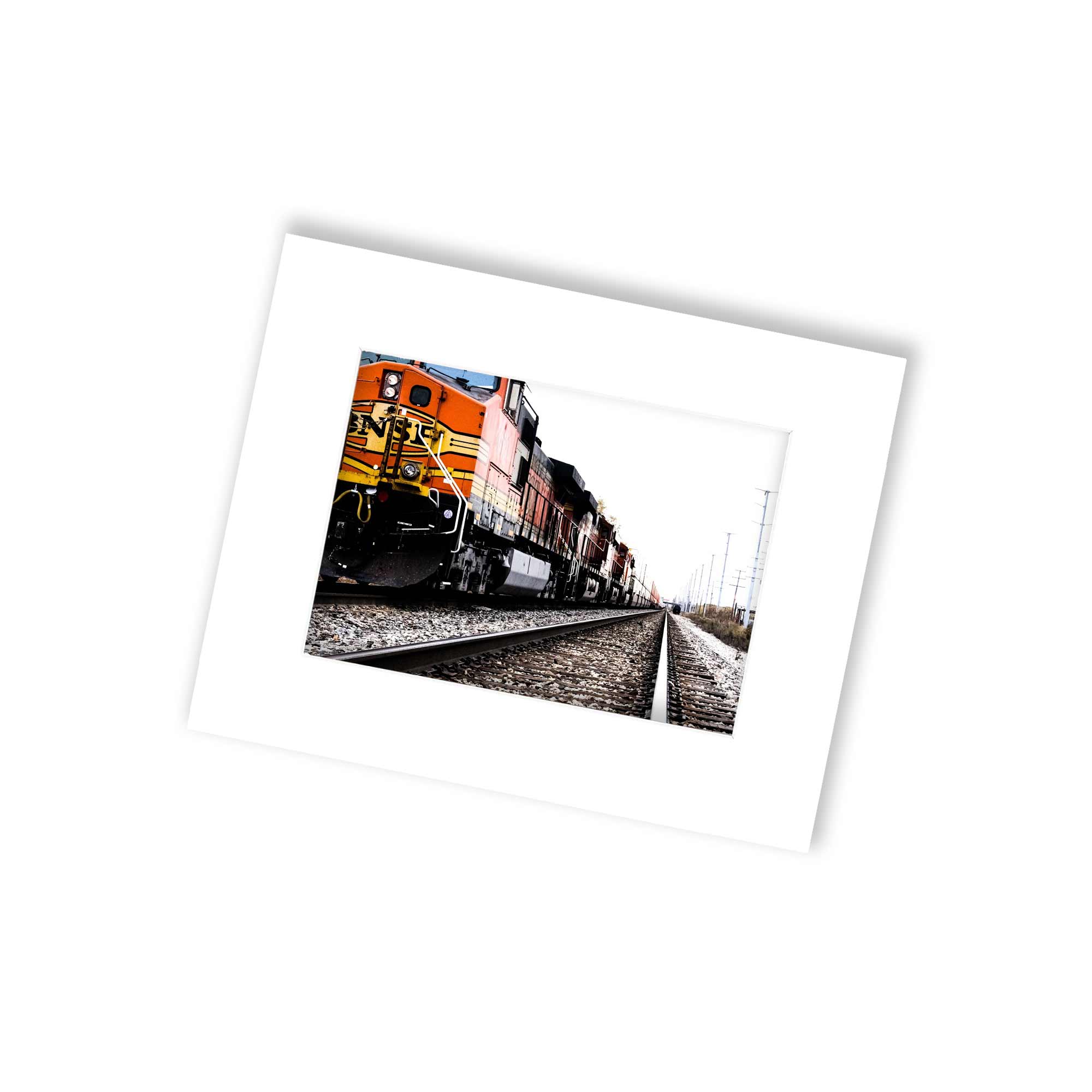 5 x 7 Stay On Track Print with 8 x 10 mat